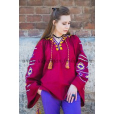 Boho Style Ukrainian Embroidered Folk Blouse 35